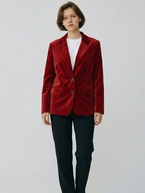 Ricki's Deep Red Velvet Blazer